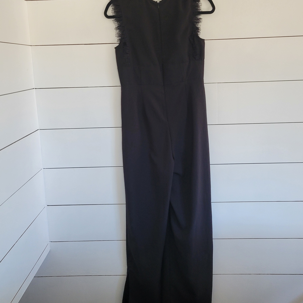 Francesca's Mi Ami Black Jumpsuit with Lace Detail Small - Picture 4 of 6